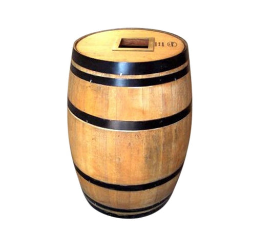 Wine Barrel Trash Cans