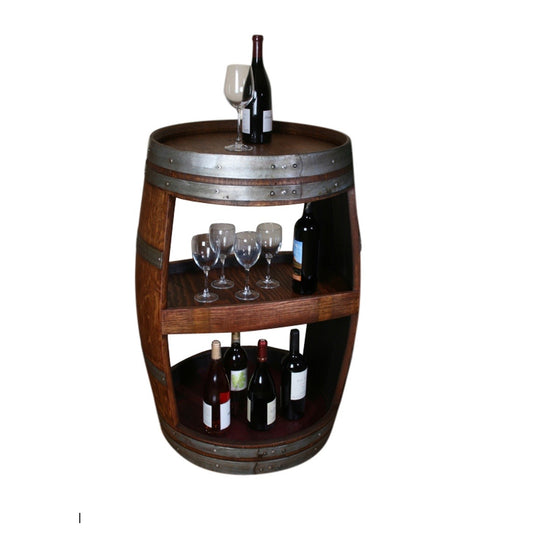 Double-Sided Wine Barrel Cabinet