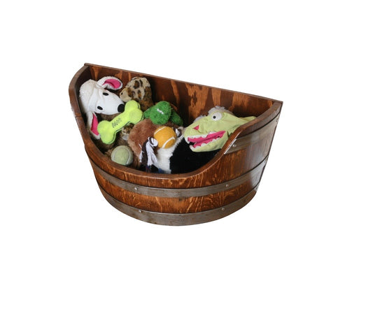 Wine Barrel Pet Toy Box