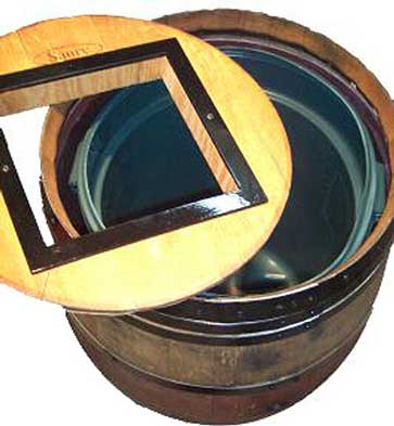 Wine Barrel Trash Cans