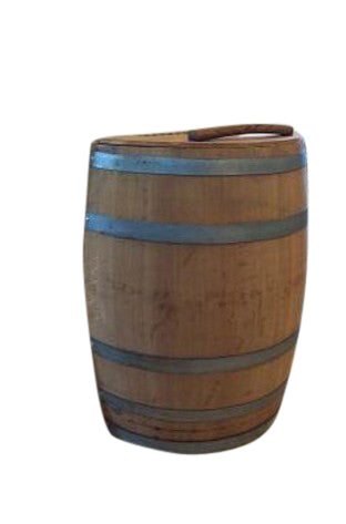 Wine Barrel Wall Storage w/ Hinged Lid